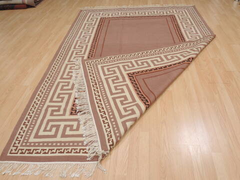 Kilim Beige Flat Woven 62 X 90  Area Rug 100-110020 Image 9