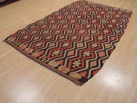 Kilim Brown Flat Woven 57 X 90  Area Rug 100-110023 Image 2