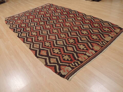 Kilim Brown Flat Woven 57 X 90  Area Rug 100-110023 Image 3