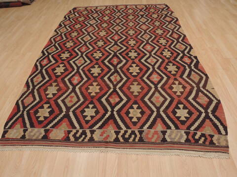 Kilim Brown Flat Woven 57 X 90  Area Rug 100-110023 Image 4