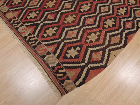 Kilim Brown Flat Woven 57 X 90  Area Rug 100-110023 Image 5