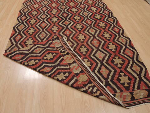 Kilim Brown Flat Woven 57 X 90  Area Rug 100-110023 Image 9