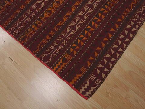 Kilim Red Runner Flat Woven 46 X 1011  Area Rug 100-110024 Image 4