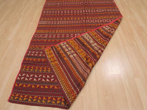 Kilim Red Runner Flat Woven 46 X 1011  Area Rug 100-110024 Image 7