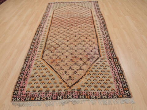 Kilim Brown Runner Flat Woven 41 X 810  Area Rug 100-110025 Image 1