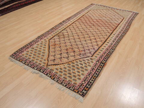 Kilim Brown Runner Flat Woven 41 X 810  Area Rug 100-110025 Image 2
