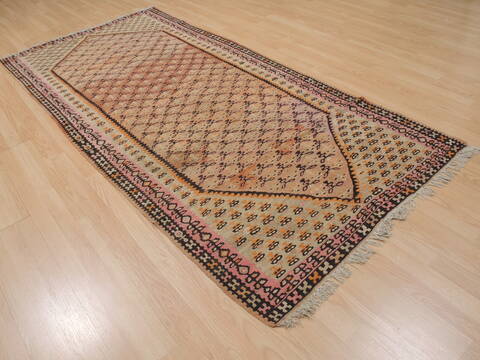 Kilim Brown Runner Flat Woven 41 X 810  Area Rug 100-110025 Image 3