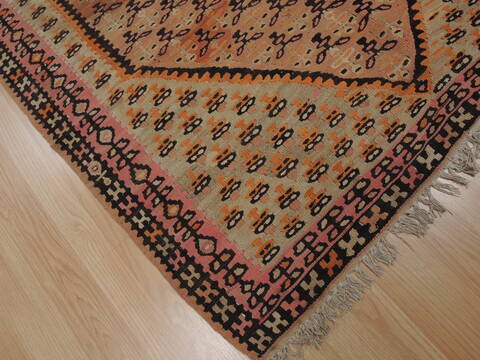 Kilim Brown Runner Flat Woven 41 X 810  Area Rug 100-110025 Image 4