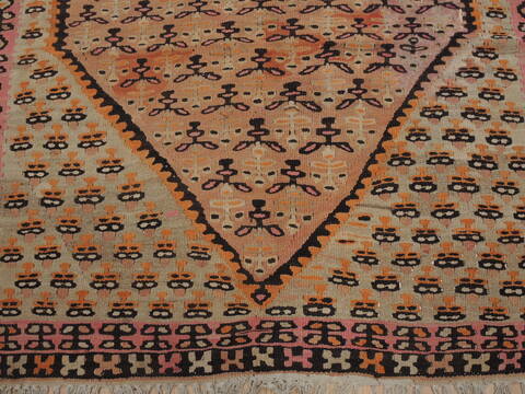 Kilim Brown Runner Flat Woven 41 X 810  Area Rug 100-110025 Image 5