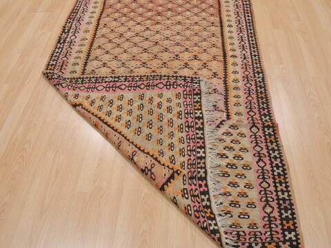 Kilim Brown Runner Flat Woven 41 X 810  Area Rug 100-110025 Image 7