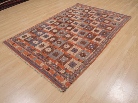 Kilim Brown Flat Woven 48 X 75  Area Rug 100-110030 Image 2