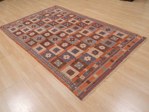 Kilim Brown Flat Woven 48 X 75  Area Rug 100-110030 Image 3