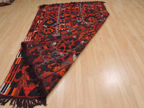 Kilim Red Hand Tufted 54 X 86  Area Rug 100-110032 Image 8