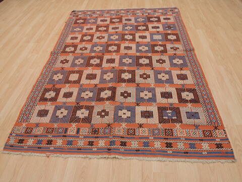 Kilim Red Hand Tufted 410 X 76  Area Rug 100-110034 Image 1
