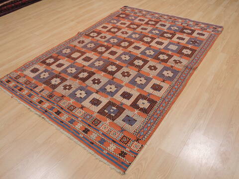 Kilim Red Hand Tufted 410 X 76  Area Rug 100-110034 Image 2