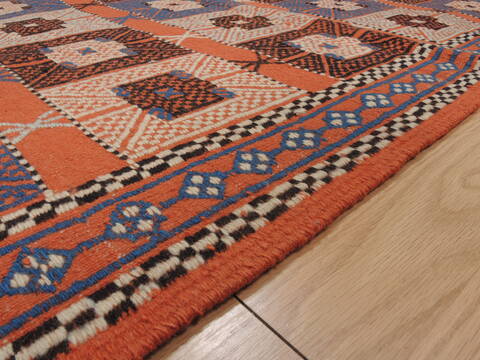 Kilim Red Hand Tufted 410 X 76  Area Rug 100-110034 Image 6