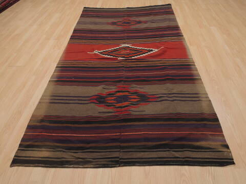Kilim Brown Hand Tufted 46 X 88  Area Rug 100-110036 Image 1