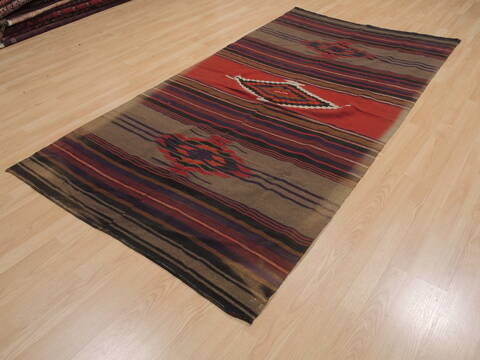 Kilim Brown Hand Tufted 46 X 88  Area Rug 100-110036 Image 2