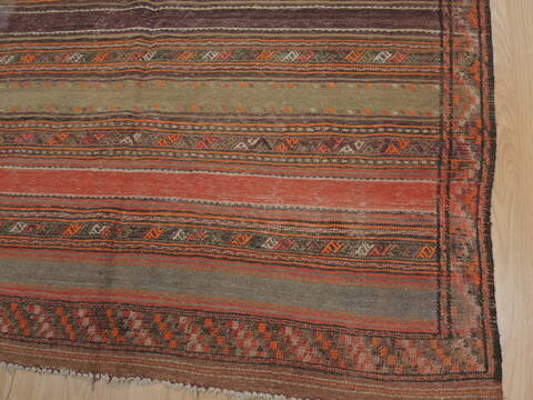 Kilim Red Flat Woven 410 X 810  Area Rug 100-110040 Image 5