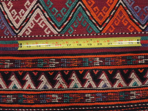 Kilim Red Runner Flat Woven 411 X 114  Area Rug 100-110041 Image 9
