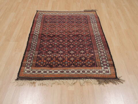 Baluch Purple Hand Knotted 35 X 52  Area Rug 100-110063 Image 1