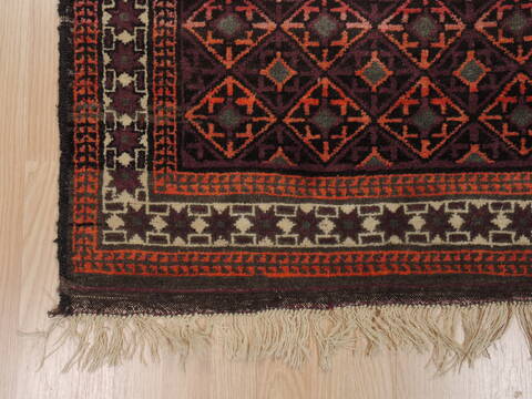 Baluch Purple Hand Knotted 35 X 52  Area Rug 100-110063 Image 4