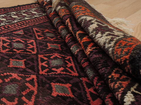 Baluch Purple Hand Knotted 35 X 52  Area Rug 100-110063 Image 5