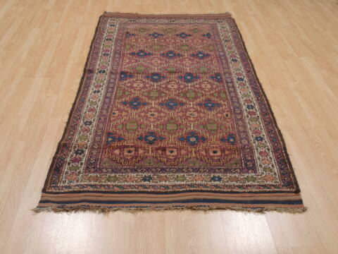 Baluch Purple Hand Knotted 41 X 74  Area Rug 100-110067 Image 1