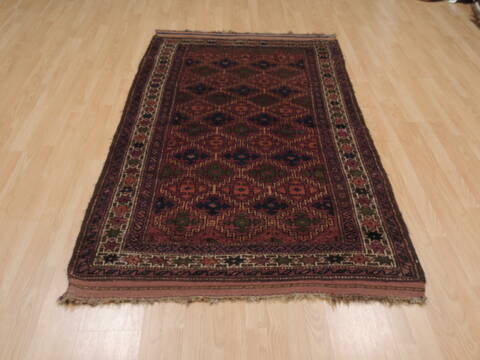 Baluch Purple Hand Knotted 41 X 74  Area Rug 100-110067 Image 2