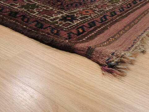 Baluch Purple Hand Knotted 41 X 74  Area Rug 100-110067 Image 3