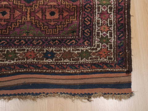 Baluch Purple Hand Knotted 41 X 74  Area Rug 100-110067 Image 4