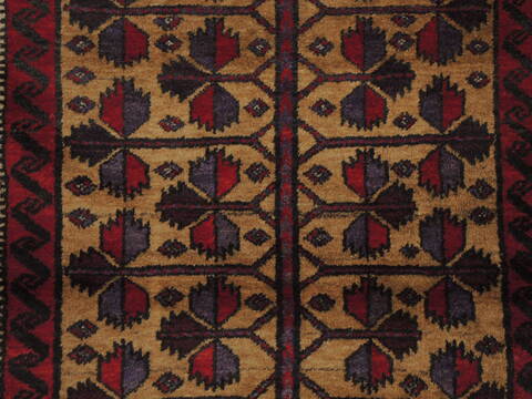 Baluch Beige Hand Knotted 311 X 74  Area Rug 100-110071 Image 6