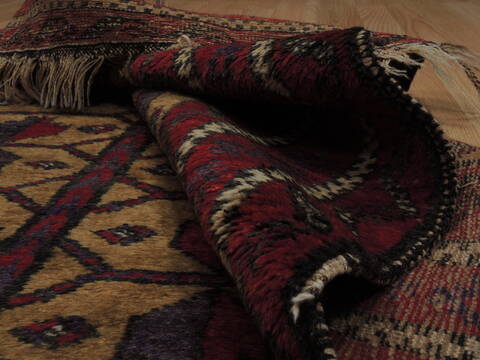 Baluch Beige Hand Knotted 311 X 74  Area Rug 100-110071 Image 8