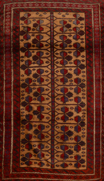 Baluch Beige Hand Knotted 311 X 74  Area Rug 100-110071 Image 0