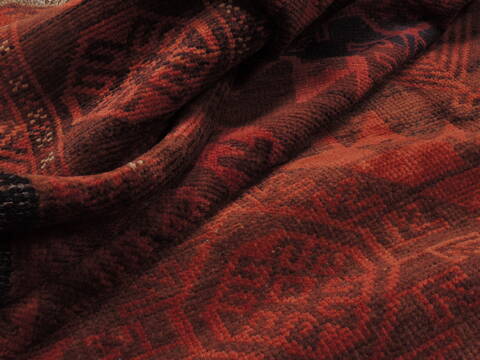 Baluch Orange Hand Knotted 410 X 92  Area Rug 100-110074 Image 7