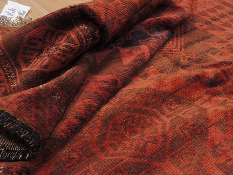 Baluch Orange Hand Knotted 410 X 92  Area Rug 100-110074 Image 8