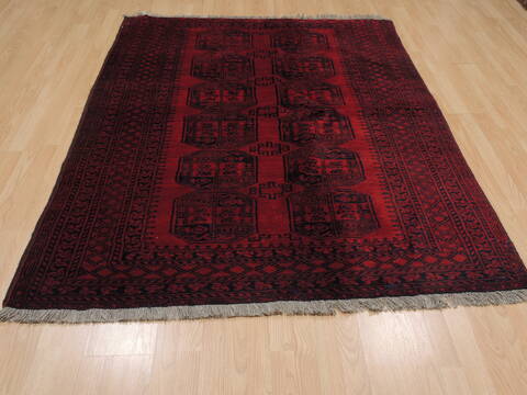 Khan Mohammadi Red Hand Knotted 54 X 81  Area Rug 100-110078 Image 2