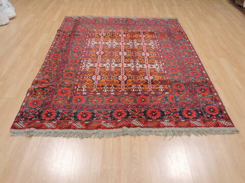 Khan Mohammadi Multicolor Hand Knotted 58 X 81  Area Rug 100-110079 Image 1