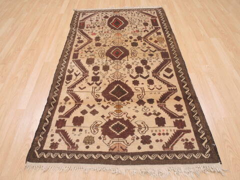 Baluch Beige Hand Knotted 35 X 60  Area Rug 100-110095 Image 1