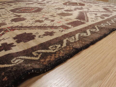 Baluch Beige Hand Knotted 35 X 60  Area Rug 100-110095 Image 6