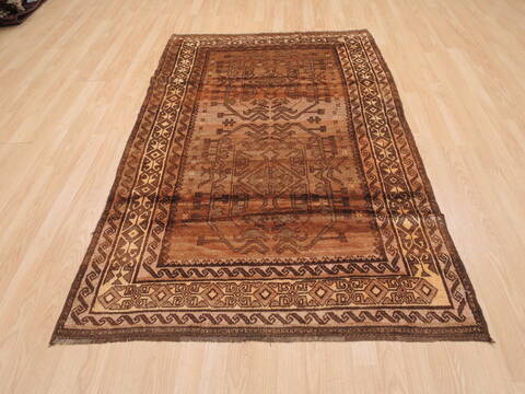 Baluch Brown Hand Knotted 311 X 69  Area Rug 100-110099 Image 1