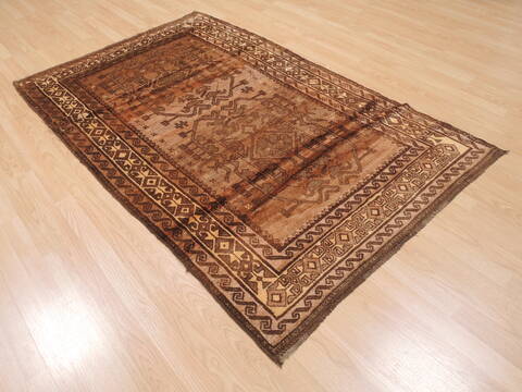 Baluch Brown Hand Knotted 311 X 69  Area Rug 100-110099 Image 3