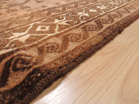 Baluch Brown Hand Knotted 311 X 69  Area Rug 100-110099 Image 7