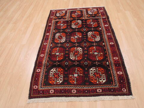 Baluch Brown Hand Knotted 37 X 59  Area Rug 100-110101 Image 1