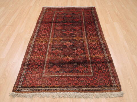 Baluch Brown Hand Knotted 35 X 57  Area Rug 100-110107 Image 1