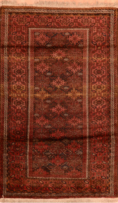 Baluch Brown Hand Knotted 35 X 57  Area Rug 100-110107 Image 0