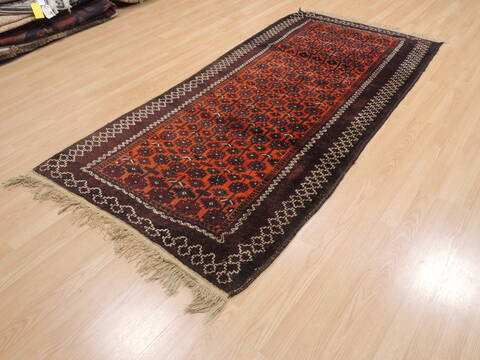 Khan Mohammadi Orange Hand Knotted 37 X 76  Area Rug 100-110110 Image 2