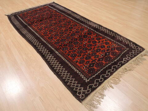 Khan Mohammadi Orange Hand Knotted 37 X 76  Area Rug 100-110110 Image 3