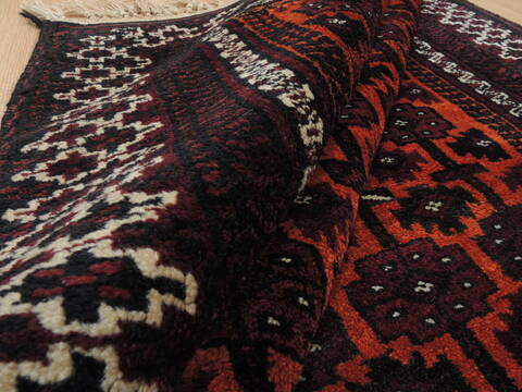 Khan Mohammadi Orange Hand Knotted 37 X 76  Area Rug 100-110110 Image 8