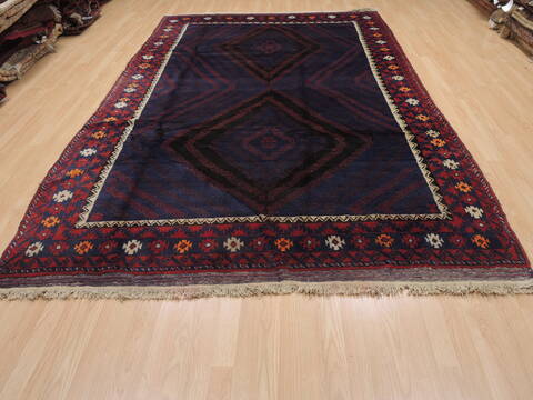 Khan Mohammadi Blue Hand Knotted 67 X 108  Area Rug 100-110111 Image 13